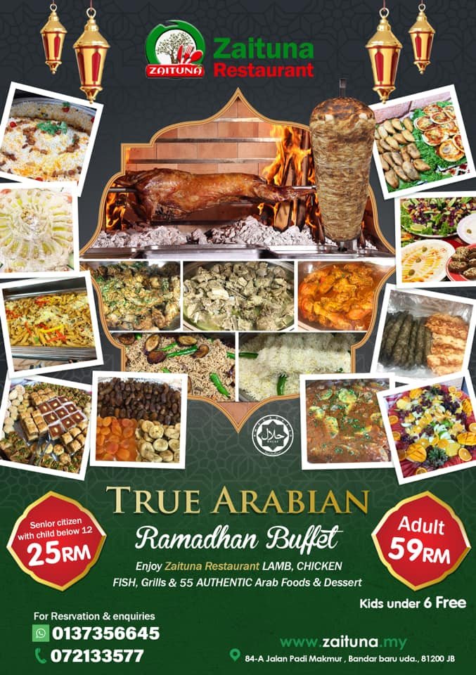 Buffet Ramadhan di  5 Restoran  Makanan Arab  Sekitar Johor 